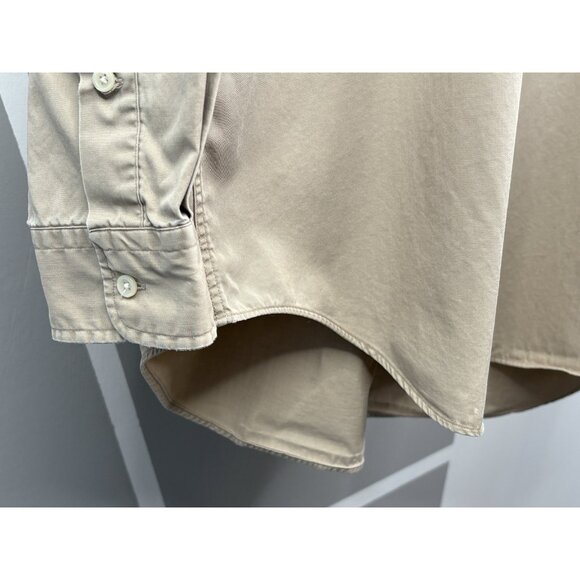Vintage 90s Ralph Lauren Blake Shirt Mens L Tan Long Sleeve Oxford Button Preppy - Picture 4 of 16